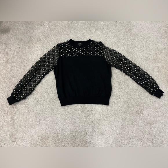 OntWelfth Blouse with Sheer Sleeves - Picture 1 of 7